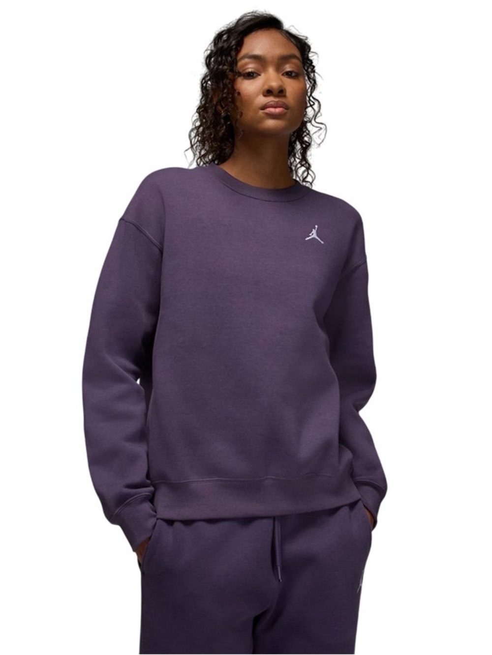 Jordan Crewneck Sweatshirt in Dark Raisin